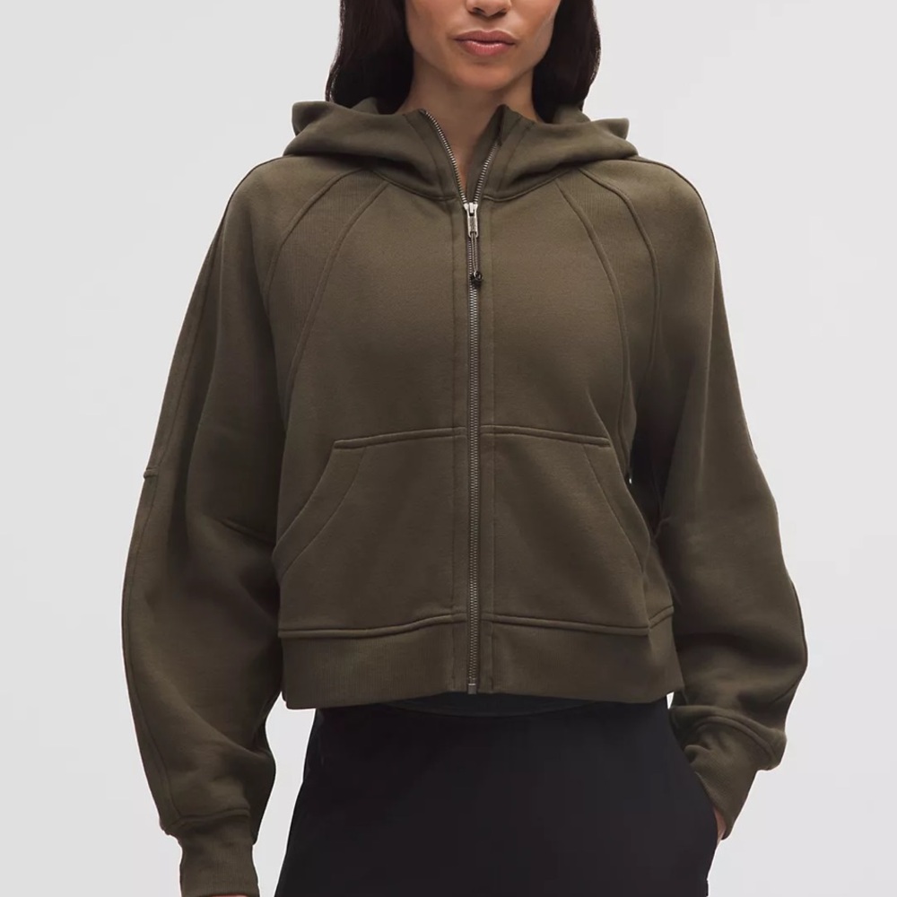 Lululemon Scuba Full-Zip Hoodie Olive Brown Size 4